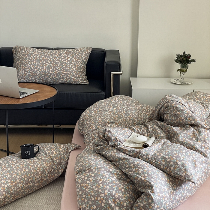 91家纺网 家纺一手货源 找家纺 （总）窝米 2024春季新品全棉双层纱系列四件套