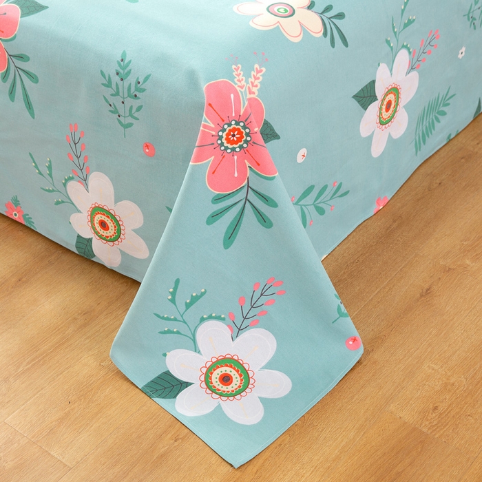 91家纺网 家纺一手货源 找家纺 棉乐町家居 2025新款爆款印花老粗布床单系列 恬静