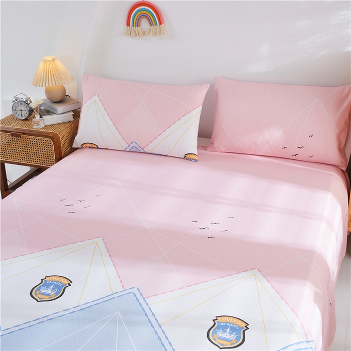 91家纺网 家纺一手货源 找家纺 棉乐町家居 2025新款爆款印花老粗布床单系列 思绪