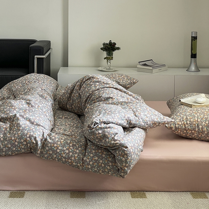 91家纺网 家纺一手货源 找家纺 （总）窝米 2024春季新品全棉双层纱系列四件套