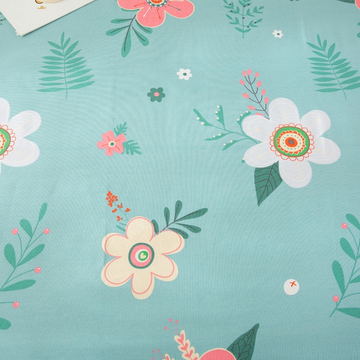 91家纺网 家纺一手货源 找家纺 棉乐町家居 2025新款爆款印花老粗布床单系列 恬静