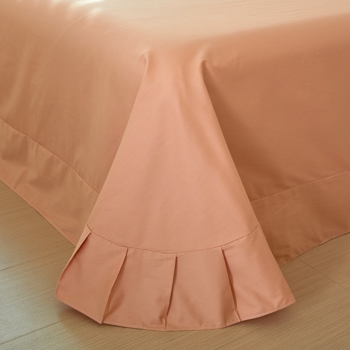 91家纺网 家纺一手货源 找家纺 启航家居 2025春夏全棉铂金棉数码印花四件套 花的旅途桔