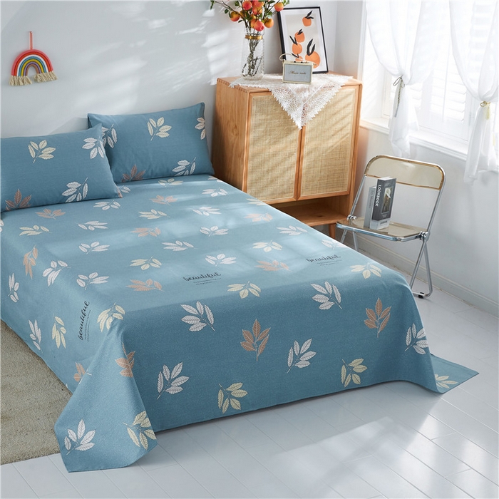 91家纺网 家纺一手货源 找家纺 棉乐町家居 2025新款爆款印花老粗布床单系列 深秋季节