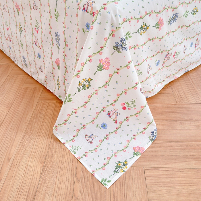 91家纺网 家纺一手货源 找家纺 清雅福 2024新款全棉13372小清新单床单 枝间梦