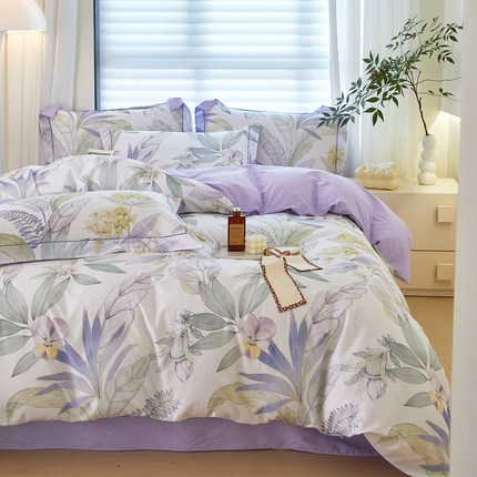 91家纺网 家纺一手货源 找家纺 （总）启航家居 2025春夏全棉铂金棉数码印花四件套