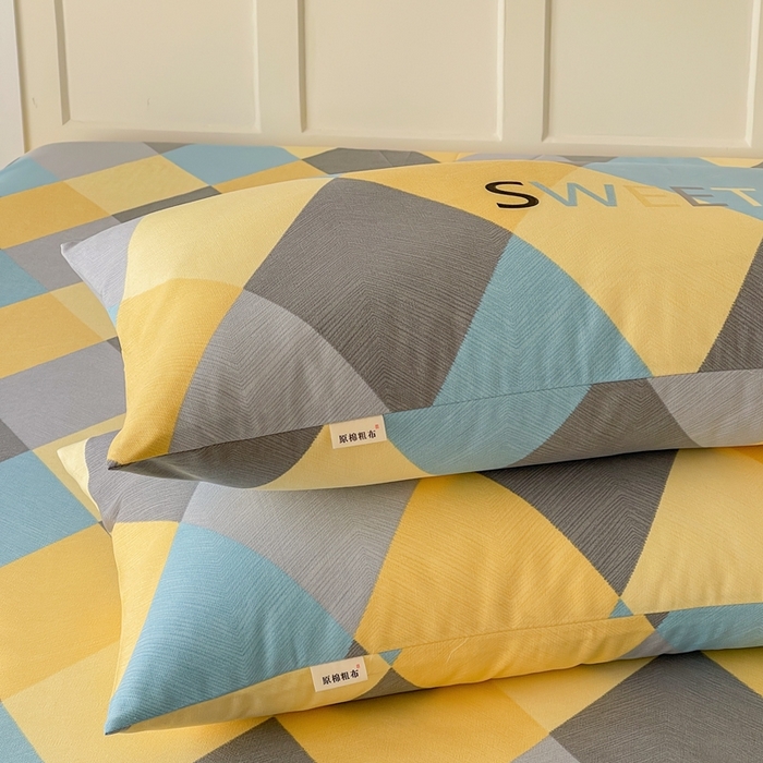 91家纺网 家纺一手货源 找家纺 棉乐町家居 2025新款爆款印花老粗布床单系列 忘川