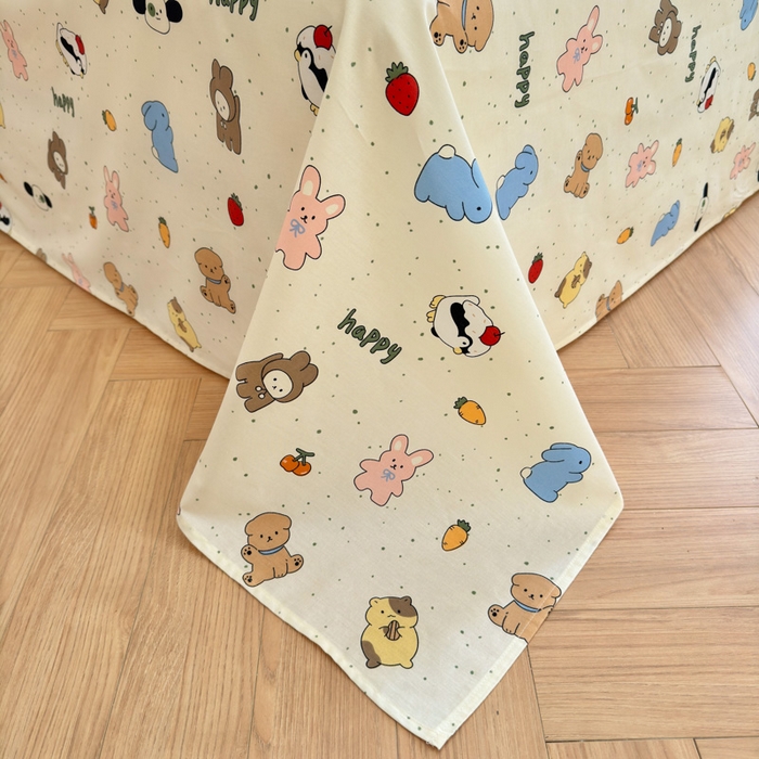 91家纺网 家纺一手货源 找家纺 清雅福 2024新款全棉13372小清新单床单 松岛可可