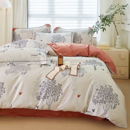 91家纺网 家纺一手货源 找家纺 （总）启航家居 2025春夏全棉铂金棉数码印花四件套