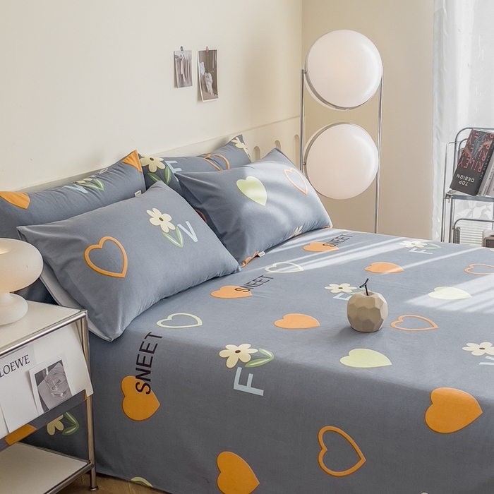 91家纺网 家纺一手货源 找家纺 棉乐町家居 2025新款爆款印花老粗布床单系列 染心