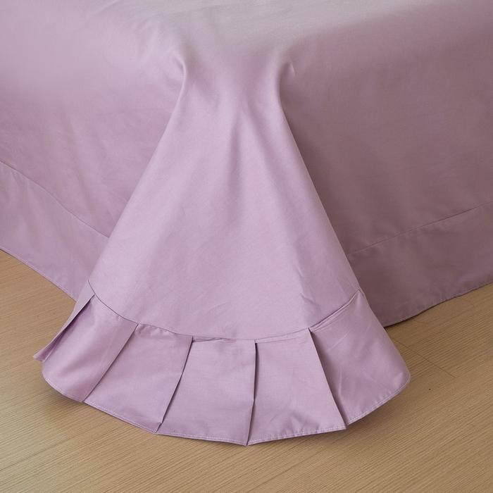 91家纺网 家纺一手货源 找家纺 启航家居 2025春夏全棉铂金棉数码印花四件套 宫墙柳紫