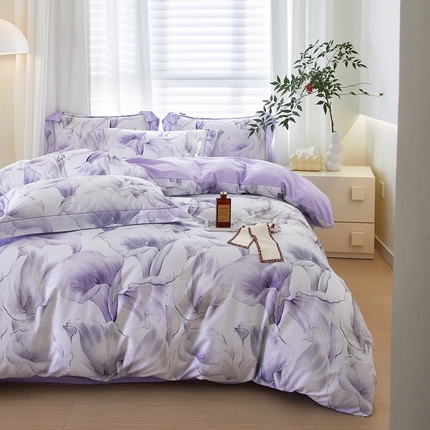 91家纺网 家纺一手货源 找家纺 （总）启航家居 2025春夏全棉铂金棉数码印花四件套