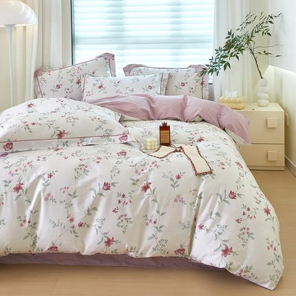 91家纺网 家纺一手货源 找家纺 （总）启航家居 2025春夏全棉铂金棉数码印花四件套