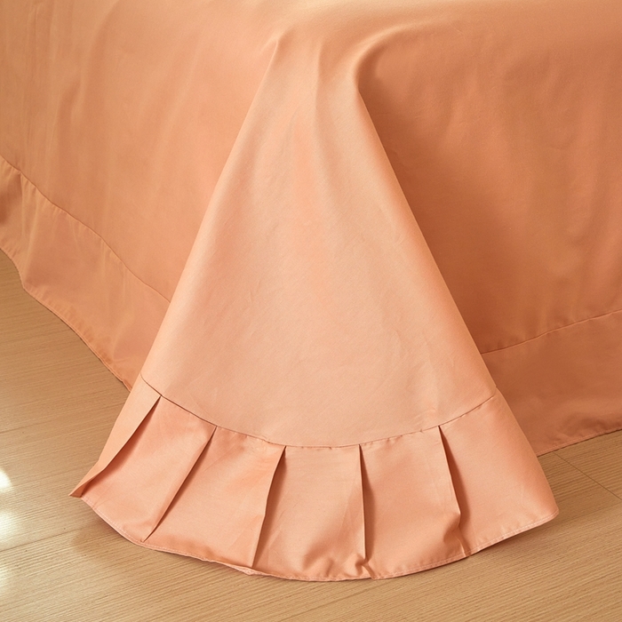 91家纺网 家纺一手货源 找家纺 启航家居 2025春夏全棉铂金棉数码印花四件套 花的嫁纱桔