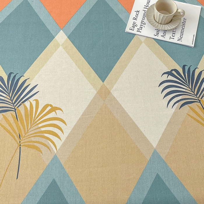 91家纺网 家纺一手货源 找家纺 棉乐町家居 2025新款爆款印花老粗布床单系列 南风