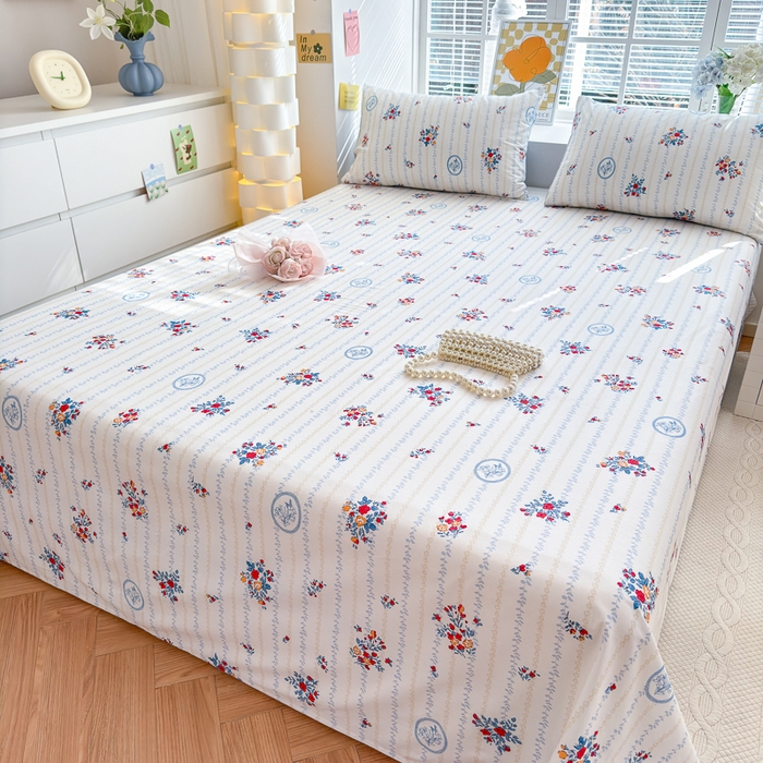 91家纺网 家纺一手货源 找家纺 清雅福 2024新款全棉13372小清新单床单 伯爵夫人