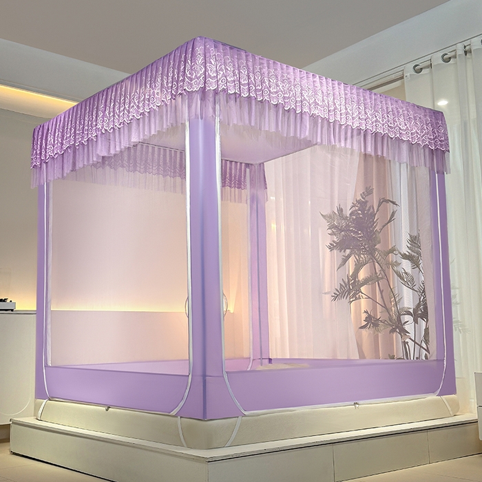 91家纺网 家纺一手货源 找家纺 （总）青竹苑 2024新款内穿蕾丝花边坐床蚊帐