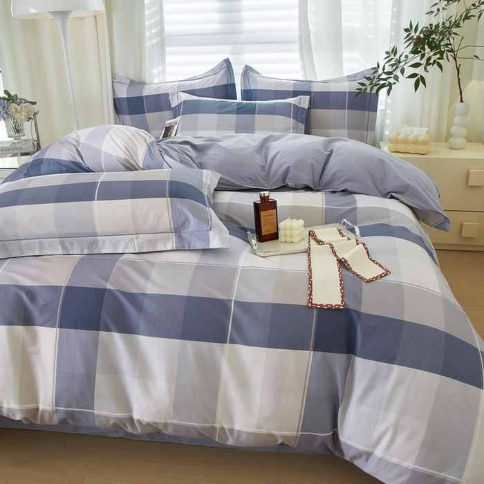 91家纺网 家纺一手货源 找家纺 启航家居 2025春夏全棉铂金棉数码印花四件套 时尚情怀兰