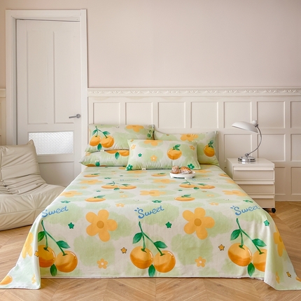 棉乐町家居 2025新款爆款印花老粗布床单系列 柒夏