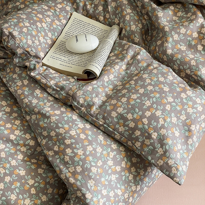 91家纺网 家纺一手货源 找家纺 （总）窝米 2024春季新品全棉双层纱系列四件套