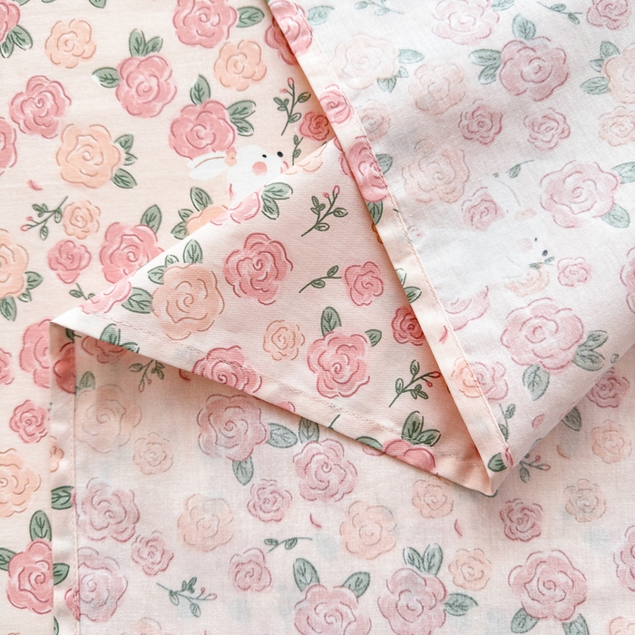 91家纺网 家纺一手货源 找家纺 清雅福 2024新款全棉13372小清新单床单 遇见浪漫