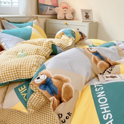 91家纺网 家纺一手货源 找家纺 （总）简冠2024直播爆款北欧风亲肤植物羊绒磨毛四件套