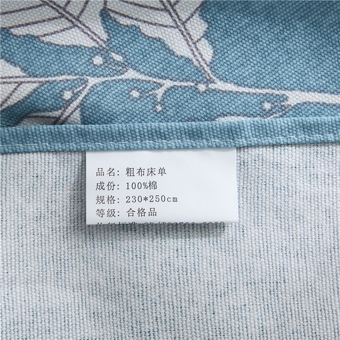 91家纺网 家纺一手货源 找家纺 棉乐町家居 2025新款爆款印花老粗布床单系列 深秋季节