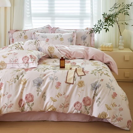 91家纺网 家纺一手货源 找家纺 （总）启航家居 2025春夏全棉铂金棉数码印花四件套