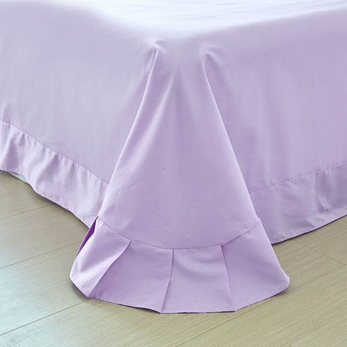 91家纺网 家纺一手货源 找家纺 启航家居 2025春夏全棉铂金棉数码印花四件套 花的旅途紫