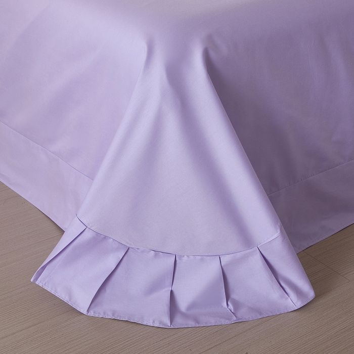 91家纺网 家纺一手货源 找家纺 启航家居 2025春夏全棉铂金棉数码印花四件套 步步生莲紫