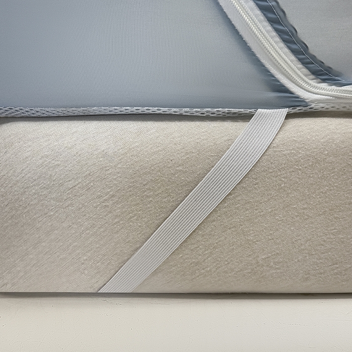 91家纺网 家纺一手货源 找家纺 青竹苑 2024新款内穿蕾丝花边坐床蚊帐 爱丽丝-蓝灰