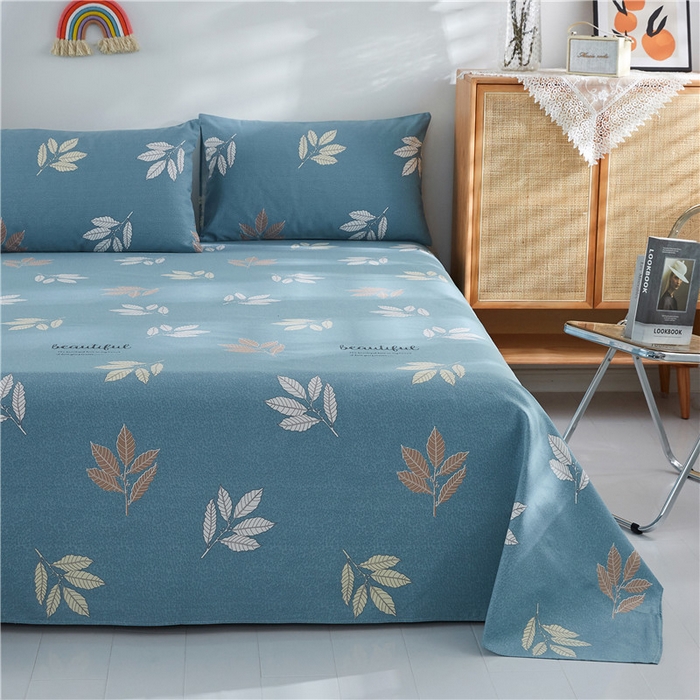 91家纺网 家纺一手货源 找家纺 棉乐町家居 2025新款爆款印花老粗布床单系列 深秋季节