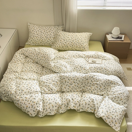 91家纺网 家纺一手货源 找家纺 （总）窝米 2024春季新品全棉双层纱系列四件套