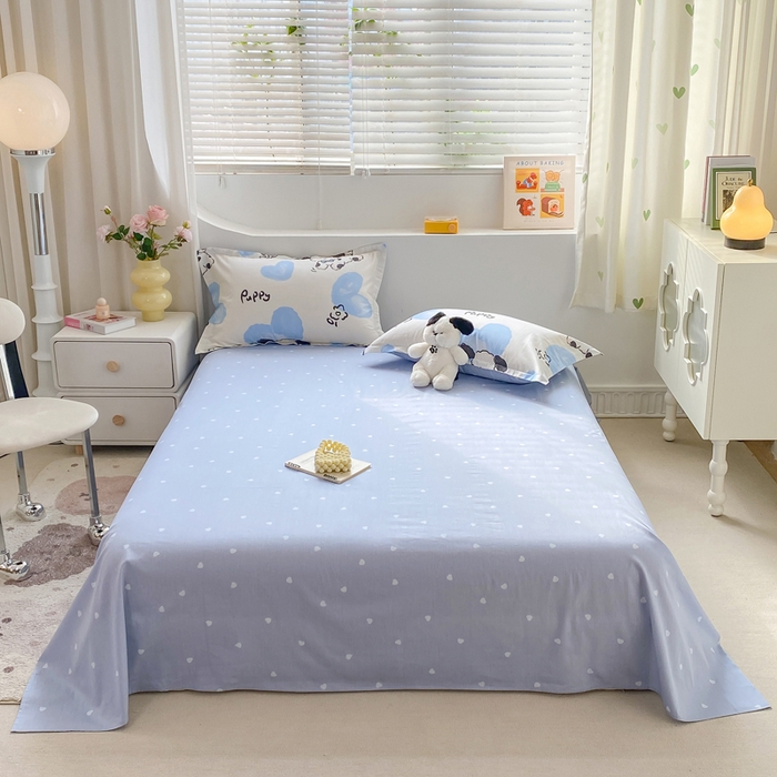 91家纺网 家纺一手货源 找家纺 朵安家纺 2024新款12868全棉四件套系列-四件套 斑点狗