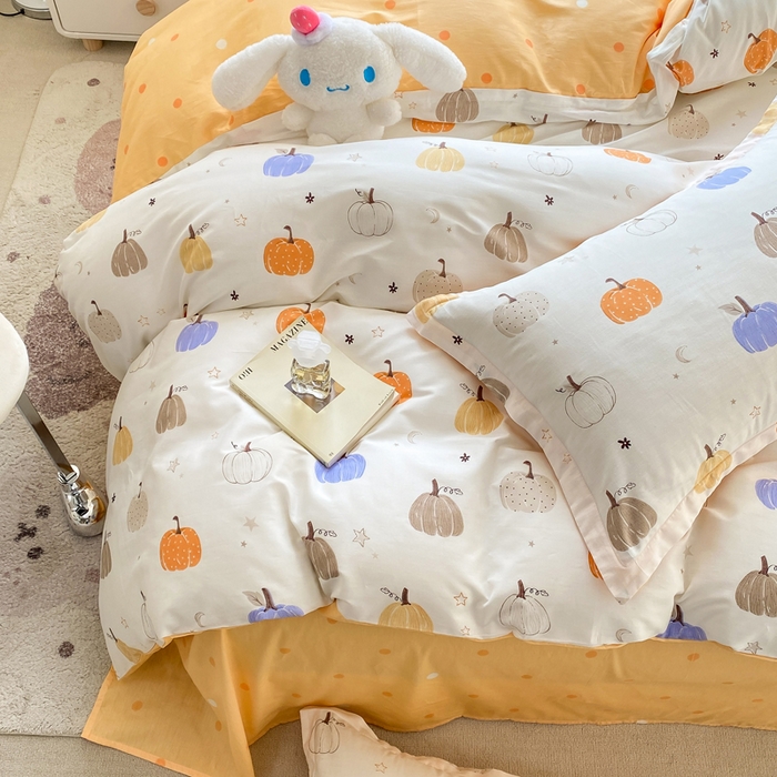 91家纺网 家纺一手货源 找家纺 朵安家纺 2024新款12868全棉四件套系列-四件套 思念南瓜