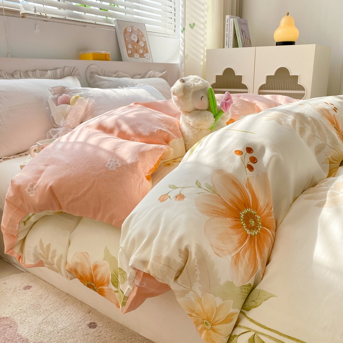 91家纺网 家纺一手货源 找家纺 朵安家纺 2024新款12868全棉单被套系列 云梦花都