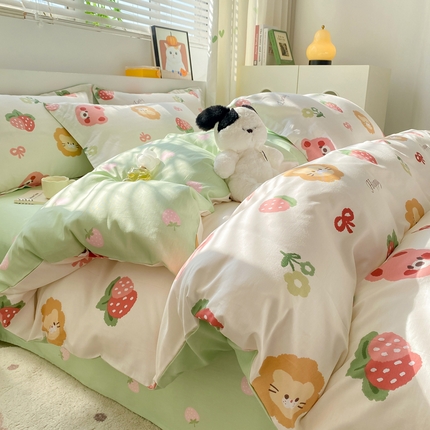 朵安家纺 2024新款12868全棉四件套系列-四件套 草莓熊