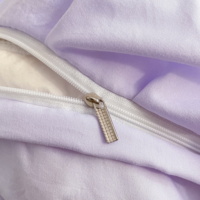 91家纺网 家纺一手货源 找家纺 AB家纺 2024新款水洗棉绣花四件套-唯一系列 唯一夕雾紫