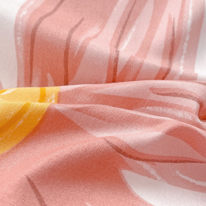 91家纺网 家纺一手货源 找家纺 楠沐家纺  2025年新款亲肤水洗棉芦荟棉印花床单系列 阳光花苑