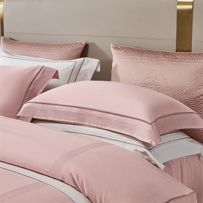 91家纺网 家纺一手货源 找家纺 榻尚家居 2024新款阿瓦提长绒棉贡缎四件套 佳期 佳期豆沙