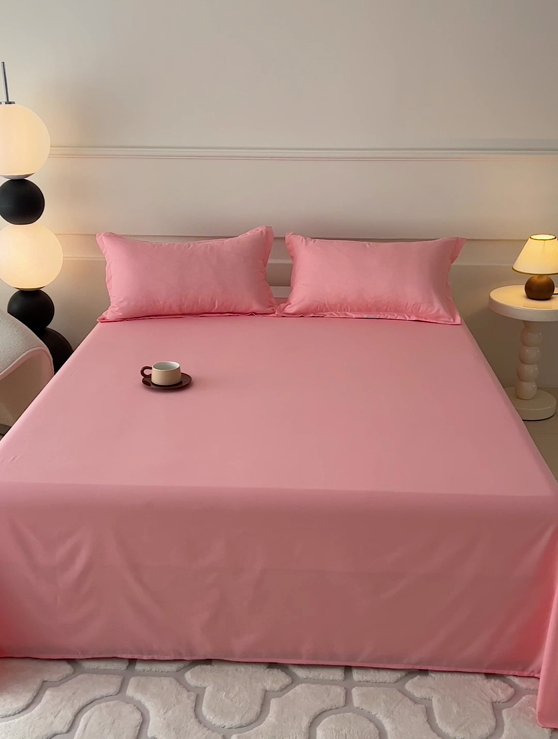 91家纺网 家纺一手货源 找家纺 （总）楠沐家纺  2025年新款纯色亲肤芦荟棉水洗棉床单系列-床单枕套