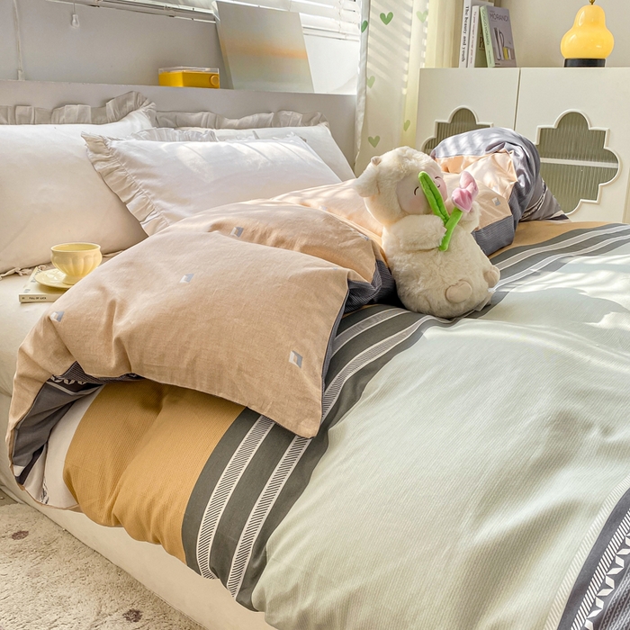 91家纺网 家纺一手货源 找家纺 朵安家纺 2024新款12868全棉单被套系列 弗拉里达