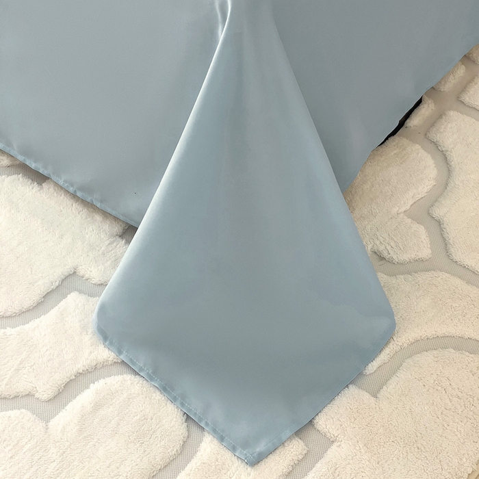 91家纺网 家纺一手货源 找家纺 楠沐家纺  2025年新款纯色亲肤芦荟棉水洗棉床单系列床单枕套 浅灰