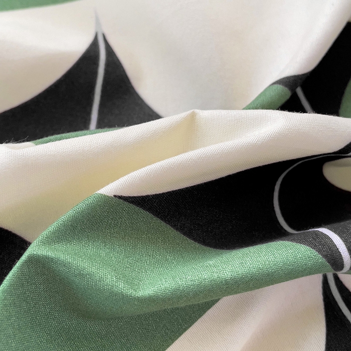 91家纺网 家纺一手货源 找家纺 楠沐家纺  2025年新款亲肤水洗棉芦荟棉印花床单系列 大西洋-绿