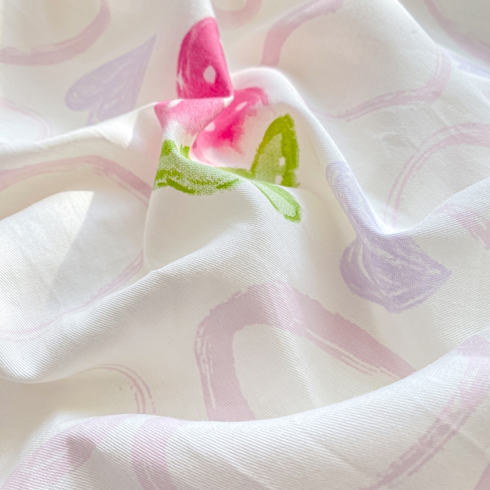 91家纺网 家纺一手货源 找家纺 朵安家纺 2024新款12868全棉单被套系列 水晶草莓