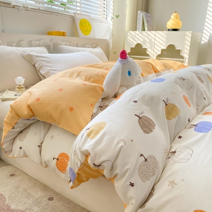 朵安家纺 2024新款12868全棉单被套系列 思念南瓜