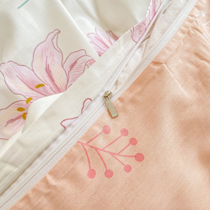 91家纺网 家纺一手货源 找家纺 朵安家纺 2024新款12868全棉单被套系列 清水百合