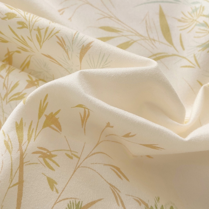 91家纺网 家纺一手货源 找家纺 楠沐家纺  2025年新款亲肤水洗棉芦荟棉印花床单系列 仙草