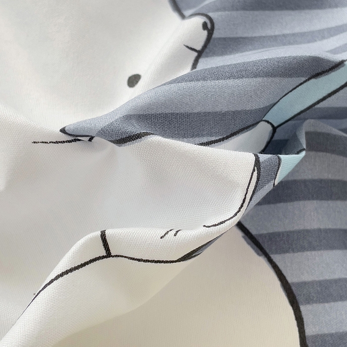 91家纺网 家纺一手货源 找家纺 楠沐家纺  2025年新款亲肤水洗棉芦荟棉印花床单系列 月兔