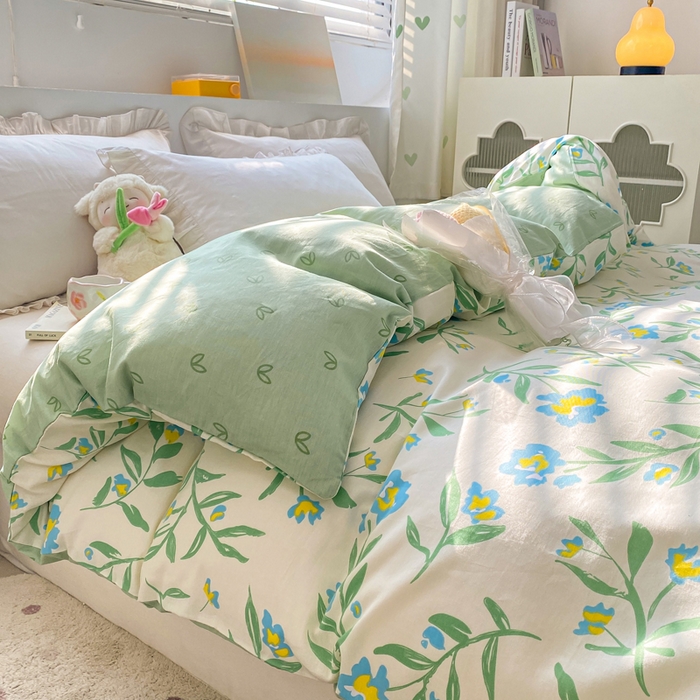 91家纺网 家纺一手货源 找家纺 朵安家纺 2024新款12868全棉单被套系列 沁园花香