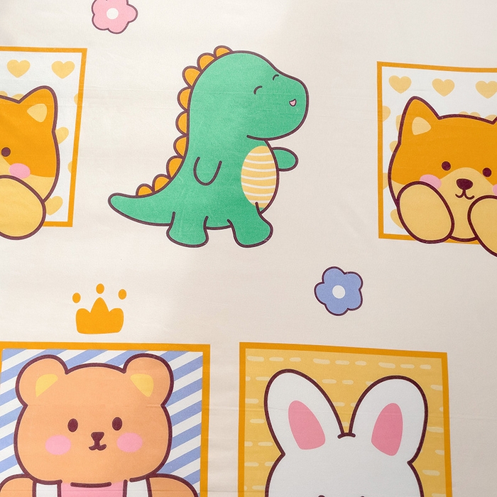 91家纺网 家纺一手货源 找家纺 楠沐家纺  2025年新款亲肤水洗棉芦荟棉印花床单系列 萌宝相册